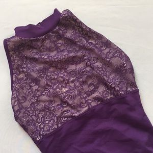 Natalie Purple Ballet Loetard size M